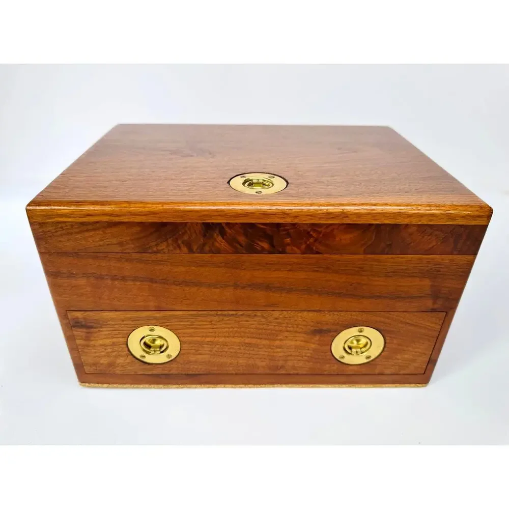Vintage Handmade Musical Jewelry Cabinet with Drawer